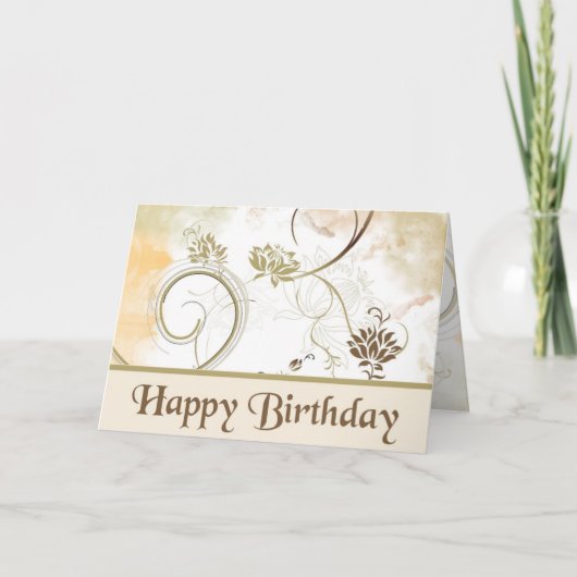 Fraktale - Happy Birthday Karte (Vorderseite)
