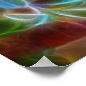 Fraktale Herbstblätter Regenbogen Poster (Ecke)