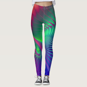 Fraktale Kunst - AUSBRUCH DER MACHT-SPIRALE Leggings