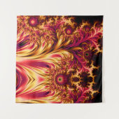 Fraktale mit Feuer beleben Coole Trippy Wandteppich (Vorderseite (Horizontal))