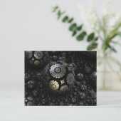 Fraktale mit schwarzen Sphären Postkarte (Stehend Vorderseite)