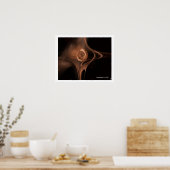 FRAKTALE ROSE ,braun Poster (Küche)