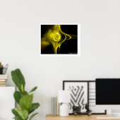 FRAKTALE ROSE, gelb Poster (Heimbüro)