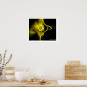 FRAKTALE ROSE, gelb Poster (Küche)
