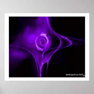 FRAKTALE ROSE, lila Poster