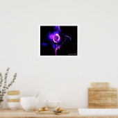 FRAKTALE ROSE, pink blau Poster (Küche)
