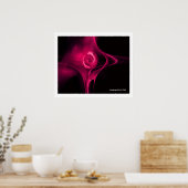 FRAKTALE ROSE, rosa Fuchsie Poster (Küche)
