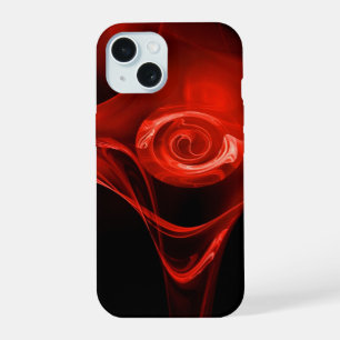 FRAKTALE ROSE, rot schwarz iPhone 15 Hülle