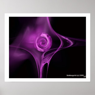 FRAKTALE ROSE, violett Poster