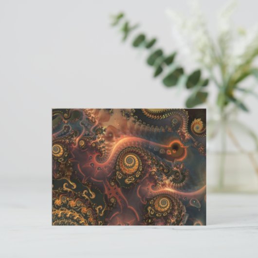 Fraktale-Terra Vortex Postkarte (Stehend Vorderseite)