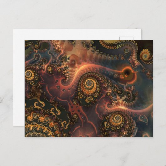 Fraktale-Terra Vortex Postkarte (Vorne/Hinten)