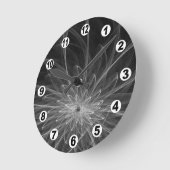 Fraktale und Fantasy-Lichter / Moderne BW Runde Wanduhr (Winkel)