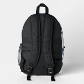 Fraktale Wintertarnung Bedruckter Rucksack (Rückseite)