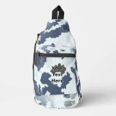 Fraktale Wintertarnung Crossbody Bag (Vorderseite)