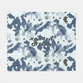 Fraktale Wintertarnung Fleecedecke (Vorderseite (Horizontal))
