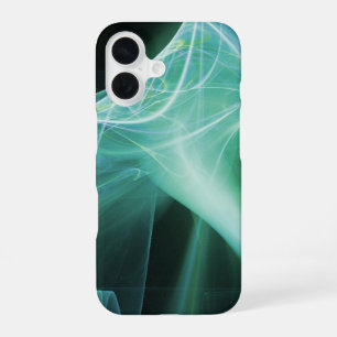 FRAKTALE WIRBEL IN BLAU TURKIS GRÜN BLAUGRÜN iPhone 16 HÜLLE