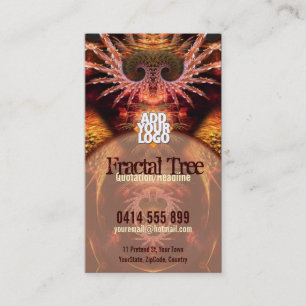 Fraktaler Baum Visionär New Age mit Logo Business Visitenkarte