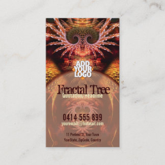 Fraktaler Baum Visionär New Age mit Logo Business Visitenkarte