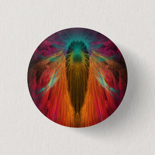 Fraktaler Engel Button (Vorderseite)
