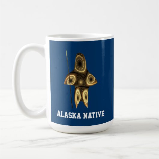 Fraktaler Inuit-Jäger - Alaska Native Kaffeetasse (Links)