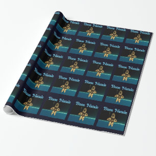 Fraktaler Inuit-Jäger - Frohe Weihnachten Geschenkpapier