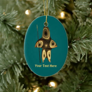 Fraktaler Inuit-Jäger Keramikornament