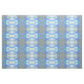 fraktales blaues ethnisches Muster. Stoff (Fat Quarter (45,7 x 55,9 cm))