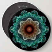 Fraktales flamboyantes Ornament Button (Vorne & Hinten)
