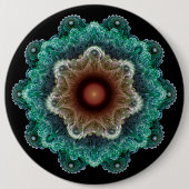 Fraktales flamboyantes Ornament Button (Vorderseite)
