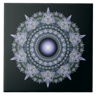 Fraktales strahlendes Mosaikmuster Fliese
