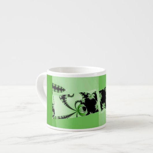 Fraktalgarten-Mantis Espressotasse (Vorderseite Links)