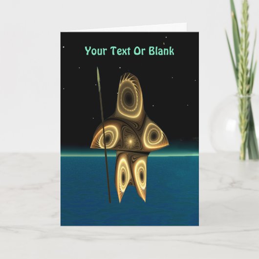 Fraktalinuit-Jäger Feiertagskarte (Vorderseite)