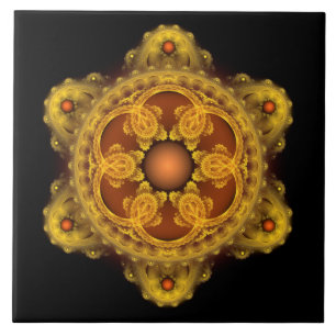 Fraktalkunst Fee Mandala Fliese