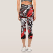 Fraktalmuster Capri Leggings (Rückseite)