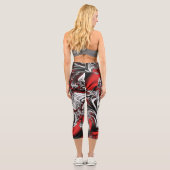 Fraktalmuster Capri Leggings (Rückseite)