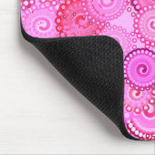 Fraktalstrudelmuster, -ROSA und -fuchsie Mousepad (Ecke)