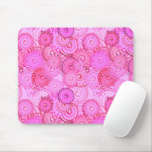 Fraktalstrudelmuster, -ROSA und -fuchsie Mousepad (Mit Mouse)