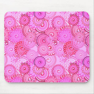 Fraktalstrudelmuster, -ROSA und -fuchsie Mousepad
