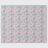 Fraktalstrudelmuster, -ROSA und -GRAU Geschenkpapier (Flach)