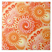 Fraktalstrudelmuster, Schatten der korallenroten Fliese (Vorderseite)