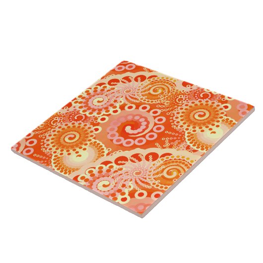 Fraktalstrudelmuster, Schatten der korallenroten Fliese (Seite)