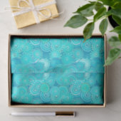 Fraktalstrudelmuster, Schatten des Türkises Seidenpapier (Geschenk)