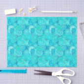 Fraktalstrudelmuster, Schatten des Türkises Seidenpapier (Handwerk)
