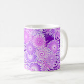Fraktalstrudelmuster, Schatten von Lila Kaffeetasse (VorderseiteRechts)