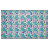 Fraktalstrudelmuster, Türkis, Rosa, multi Stoff (Fat Quarter (45,7 x 55,9 cm))