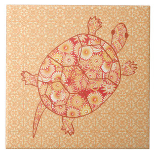 Fraktalstrudelschildkröte - Schatten der Mandarin Fliese