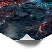 Fraktalwürfel mit Mandelbrot-Ausschnitt Poster (Ecke)