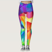 Fraktur Regenbogen Hübschen Frauen Leggings Yoga (Vorderseite)