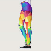 Fraktur Regenbogen Hübschen Frauen Leggings Yoga (Links)