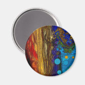 Fram - Abstrakte Kunst Magnet (Vorderseite/Rückseite)